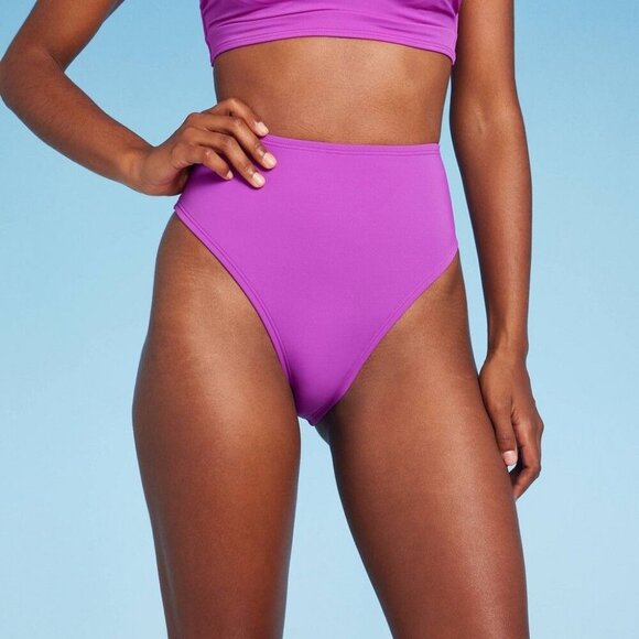 Shade & Shore Other - Shade & Shore Purple High Waist Extra Cheeky Bikini Bottom - Size XS, NWT